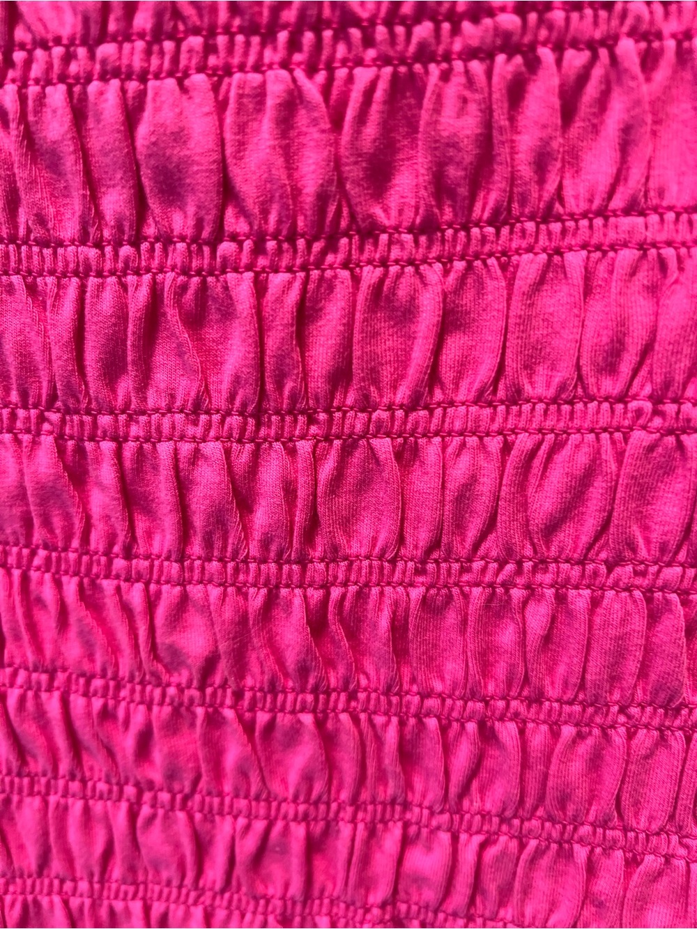 NWT Eclipse Fuchsia Smocked Ruffle Hem Tank Top - Picture 6 of 6